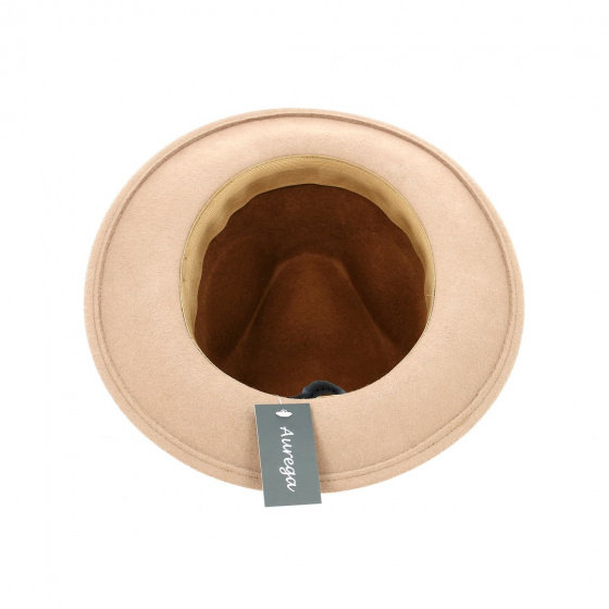 Fedora hat wool felt Venice brown - Traclet
