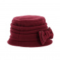 Anushka Bordeaux Fleece Cloche Hat - Traclet