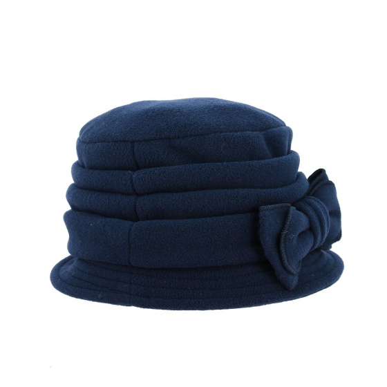 Chapeau Cloche Polaire Anushka bleu marine - Traclet
