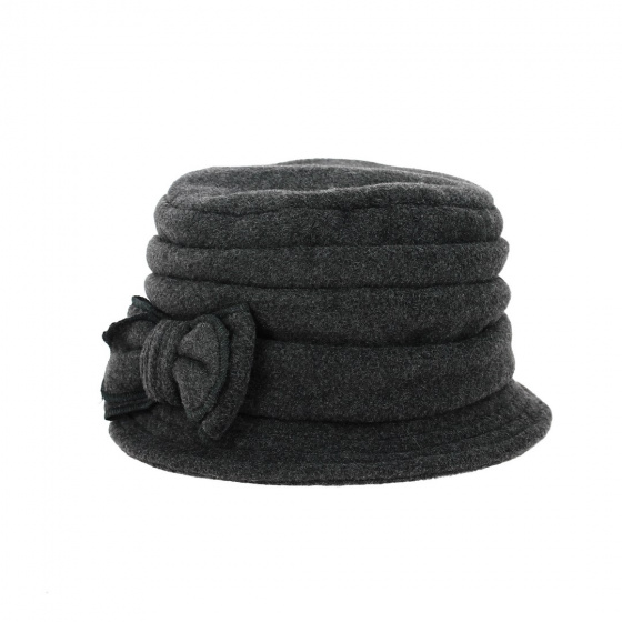 Chapeau Cloche Gris Polaire Anushka - Traclet Chapeau Cloche Gris Polaire Anushka - Traclet