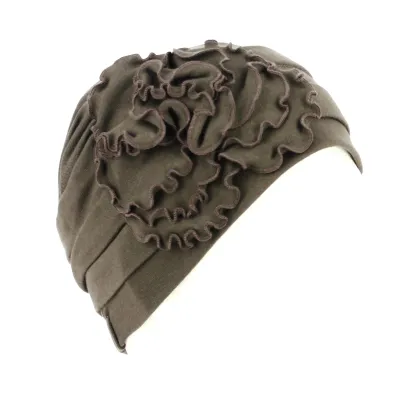 Turban Beyzi Coton Marron - Traclet Reference : 13516| Chapellerie Traclet