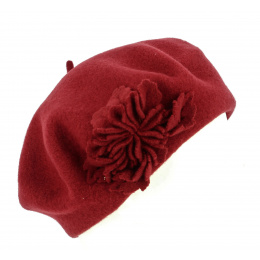 Women's Louise Burgundy Beret - Traclet