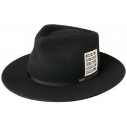 Stetson Wool & Cashmere Fedora Hat in Black - Series Collection