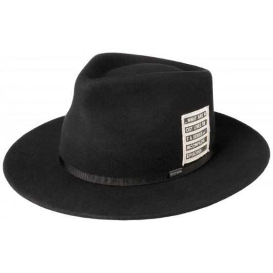 Stetson Wool & Cashmere Fedora Hat in Black - Series Collection