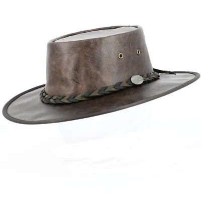 Chapeau Twooton cuir kangourou Squashy Vintage  Reference : 13523| Chapellerie Traclet