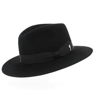 Chapeau Fedora Acacia Feutre Noir - Fléchet Reference : 13529 | Chapellerie Traclet