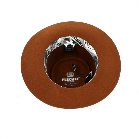 Chapeau Fedora Le Tao feutre laine Camel Chapeau Fedora Le Tao feutre laine Camel