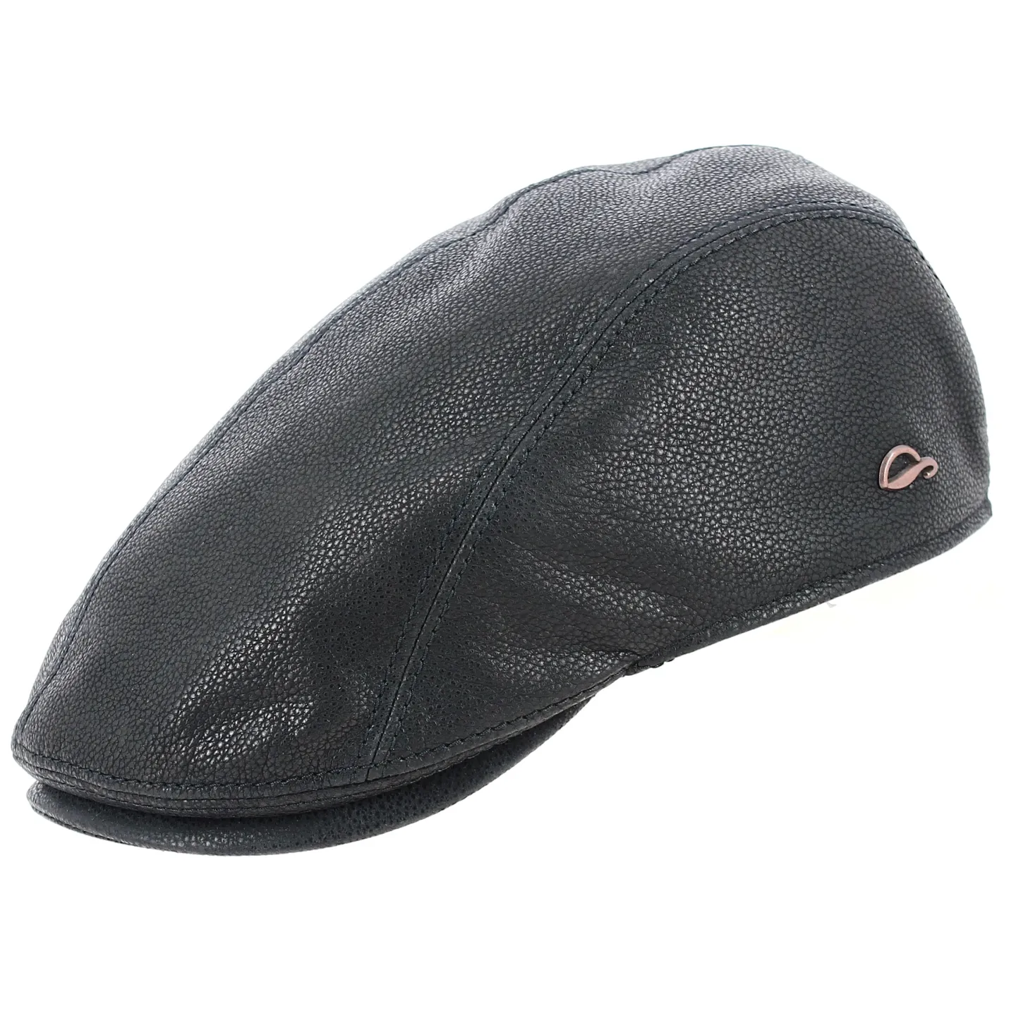 Domed Jackson Black Leather Cap - Göttmann Reference: 13548| Traclet Hat Shop