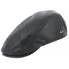 Domed Jackson Black Leather Cap - Göttmann Reference: 13548| Traclet Hat Shop