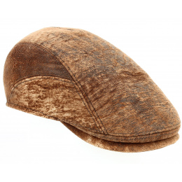 Richmond Domed Leather Cap Camel - Göttmann