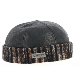 Docker Cap Ostrava Black Leather - Göttmann