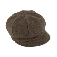 Sienna Taupe Wool Newsboy Cap - Traclet : 13565 | Traclet Hat Shop