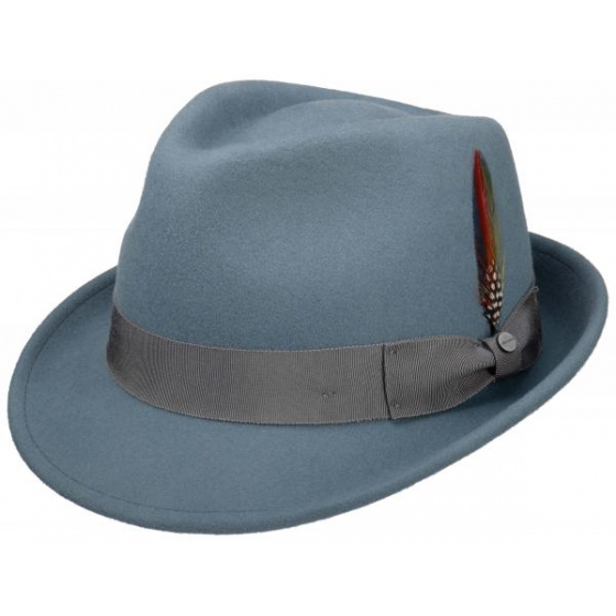 Stetson Elkader Sky Blue Wool Felt Trilby Hat