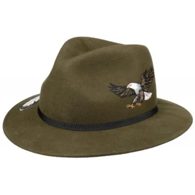 Chapeau Traveller Impérial Feutre Laine Olive - Stetson Reference : 13051 | Chapellerie Traclet