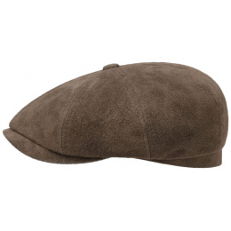 Hatteras cap Le Loupio brown leather - Stetson