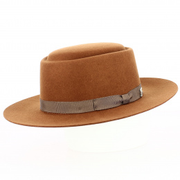 Fedora Hat Le Tao Wool Felt Camel - Flechet