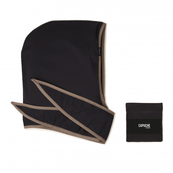 Black Houndstooth Rain Hood Black Houndstooth Rain Hood
