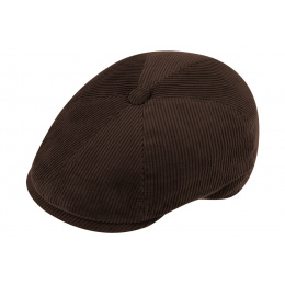 Brown Velvet 6-Panel Lecce Cap - Traclet