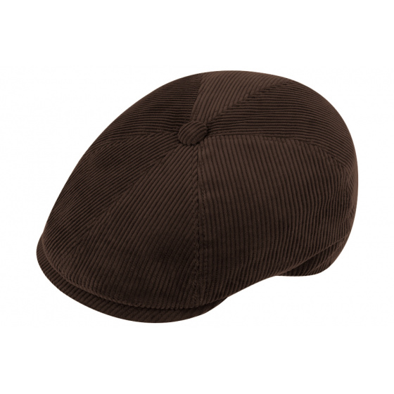 Brown Velvet 6-Panel Lecce Cap - Traclet