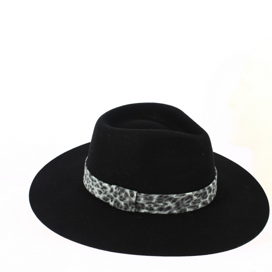 Chapeau Fedora Dafné laine noir - Traclet