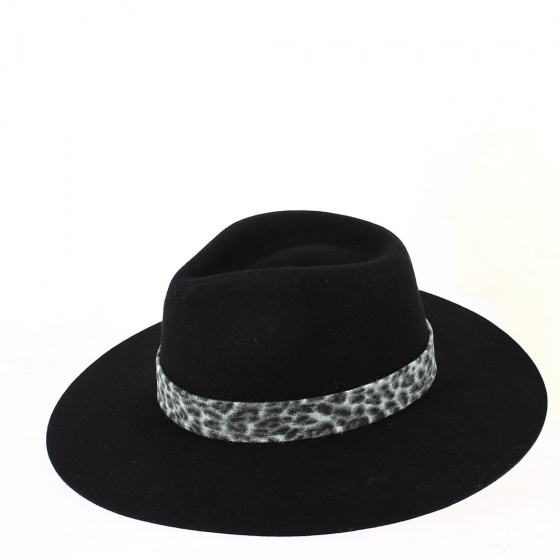 Chapeau Fedora Dafné laine noir - Traclet