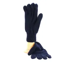 Gants en laine bleu marine - Traclet