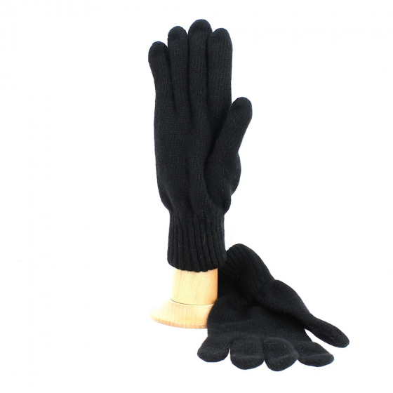 Black woolen gloves - Traclet