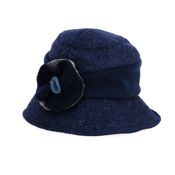 navy blue cloche hat