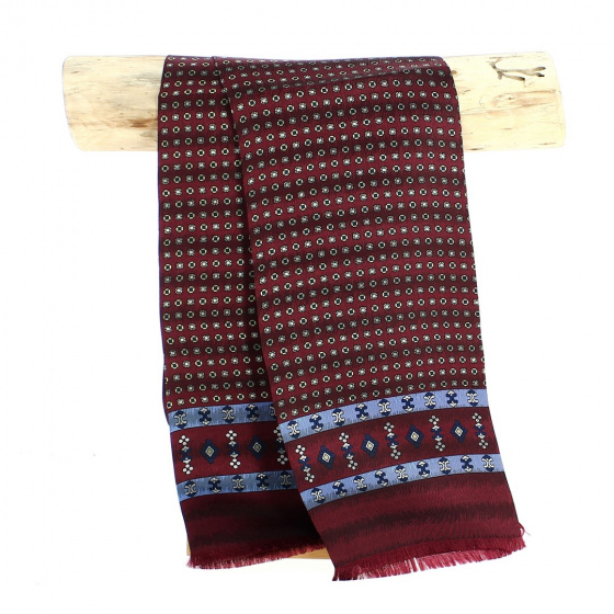 Silk scarf Léonard Bordeaux - Traclet