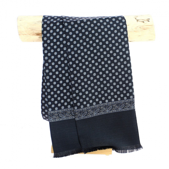 Louis Bleu Silk Scarf - Traclet