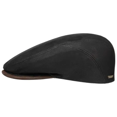 stetson quilcene black leather cap - buy leather cap Reference: 2769 | Traclet Hat Shop