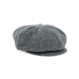 Cap Gavroche Rasta wool blue checkerboard - Traclet