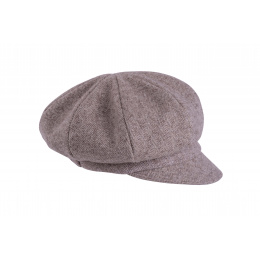 Cap Gavroche Pyrenees beige wool - Traclet