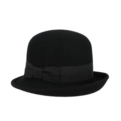 Chapeau cloche Silvia feutre laine noir - Traclet