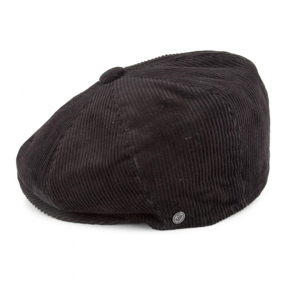 Black Corduroy 8-Panel Cap - Traclet