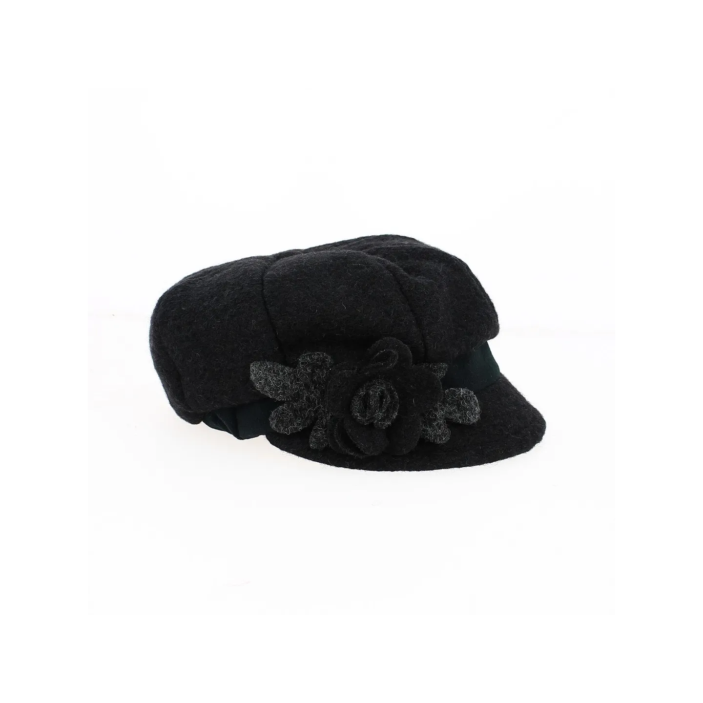 Cap Gavroche Le Lana black wool - Traclet