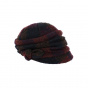 Cap Gavroche Marina wool burgundy/brown - Traclet