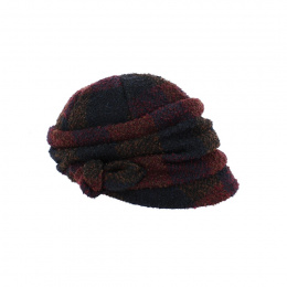 Cap Gavroche Marina wool burgundy/brown - Traclet