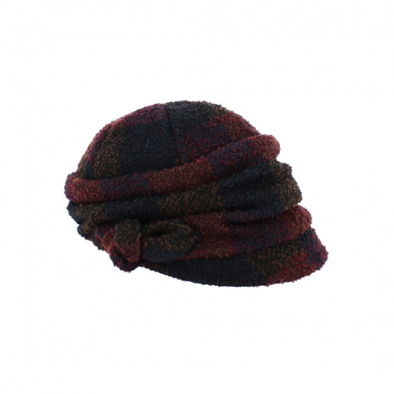 Cap Gavroche Marina wool burgundy/brown - Traclet