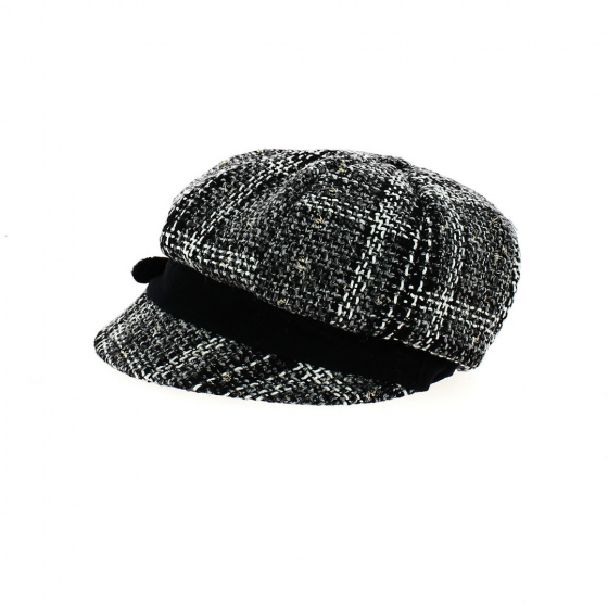 Casquette Gavroche black & white laine - Traclet Casquette Gavroche black & white laine - Traclet