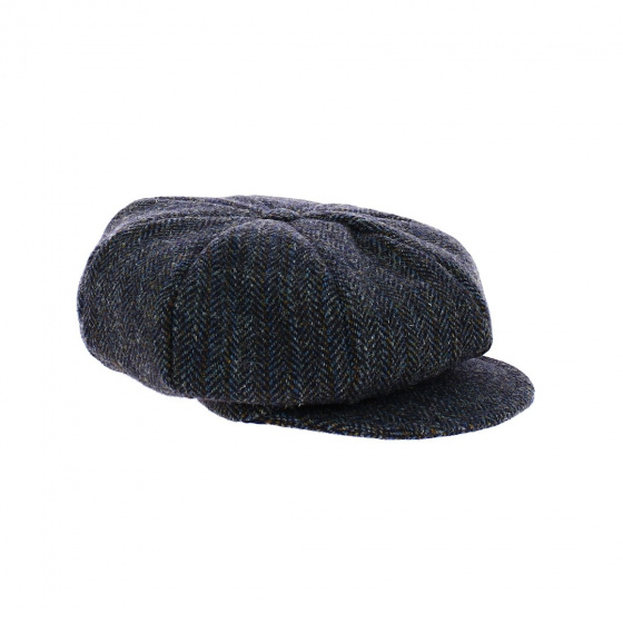 Cap Gavroche Le Zou wool blue multicolor - Traclet