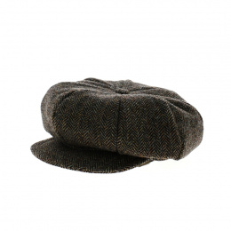 Cap Gavroche Le Zou brown wool multicolor - Traclet