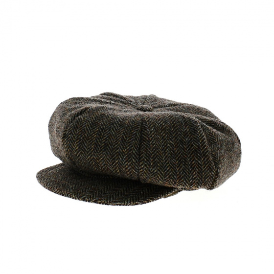 Cap Gavroche Le Zou brown wool multicolor - Traclet