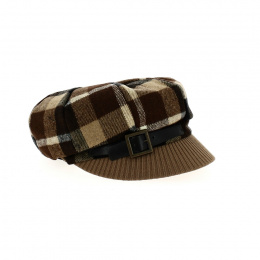 Cap Gavroche Le Naturo brown and beige - Traclet