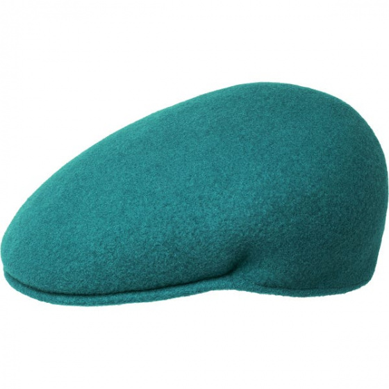 La Poly flat cap in turquoise green - Kangol