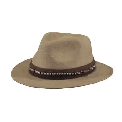 Fedora Taxas brown wool felt hat - Barts