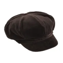 Cap Gavroche Lisa Velvet Brown - Traclet