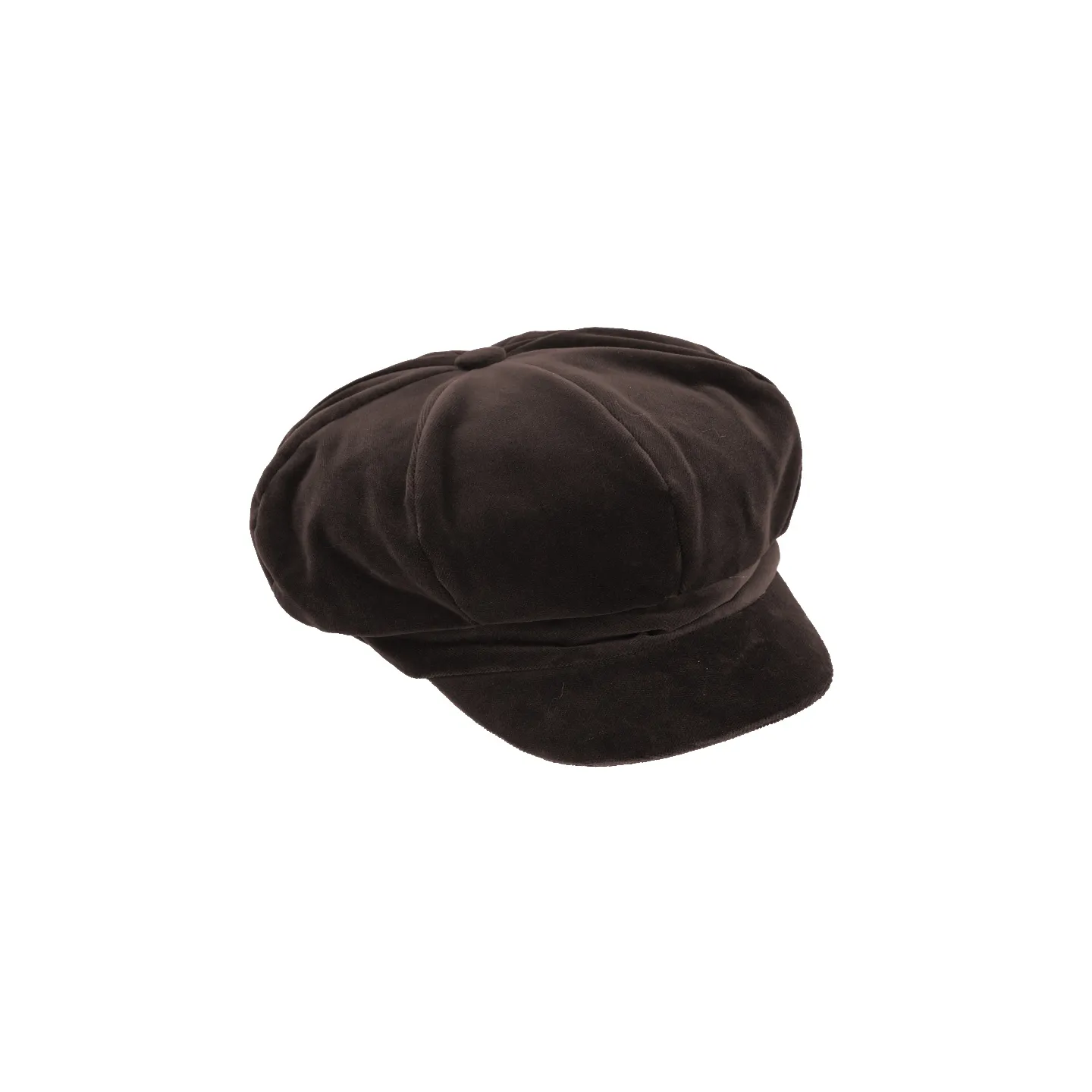 Cap Gavroche Lisa Velvet Brown - Traclet