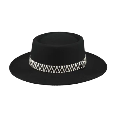 Gambler hat black wool felt - Barts