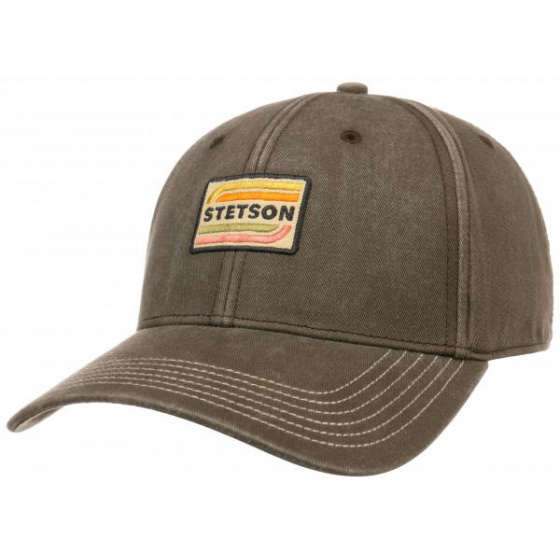 Kona Baseball Cap Cotton Olive - Stetson